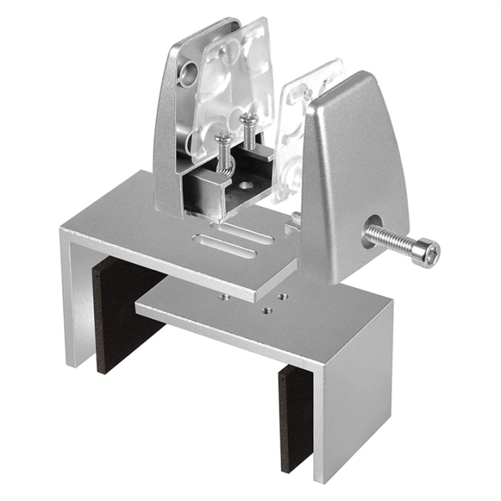 Cluellp-4%20Pack%20Silver%20Sneeze%20Guard%20Clamp%20Support%20Office%20Desk%20Partition%20Holder%20Adjustable%20Table%20Securing%20Screen%20Clip%20-%20Image%204