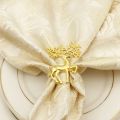 Kqueebee 100 Pcs Gold Foil Organza Bag & 6 Pcs Deer Napkin Rings. 