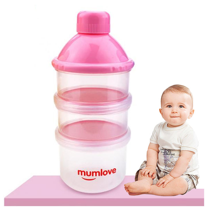 Mumlove Baby Milk Powder Formula Dispenser,3 Layers Stackable Formula Container, Baby Feeding Travel Storage Container, safe BPA Free