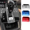 Car Parking Brake Handbrake Decoration Cover P Button Sticker Red with Car Central Control Armrest Storage Box. 