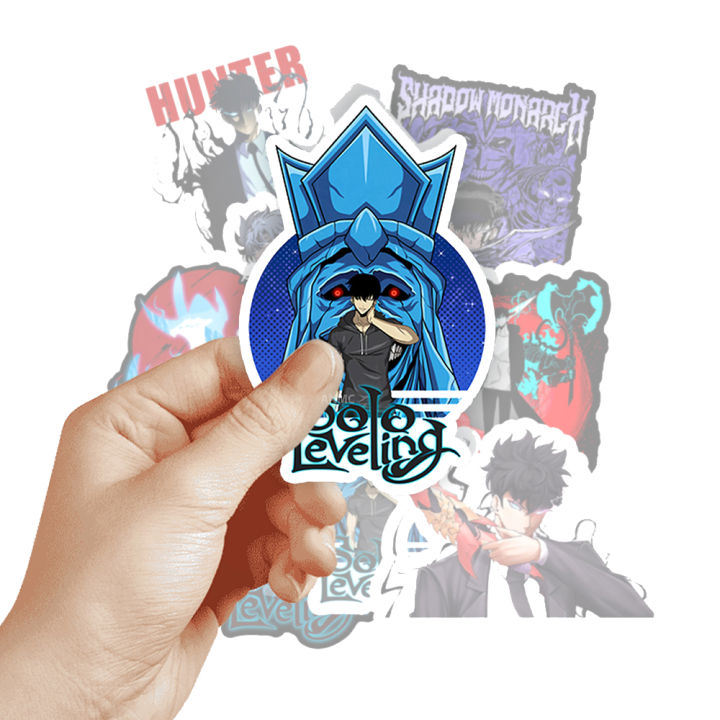Solo%20Leveling%20Anime%20Pack%20of%2010%20Pieces%20Sticker%20Sung%20Jinwoo%20Design%20For%20Mobile%20Fridge%20Computer%20Laptop%20Notebooks%20Luggage%20Laminated%20Vinyl%20Sticker%20-%20Image%203