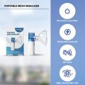 Portable Ultrasonic Rechargeable Mesh Nebulizer Machine Cool Mist Inhaler for Children and Adults( battery not included). 