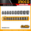 INGCO 10 Pcs 1/2 Impact Socket Set HKISSD12101 :Size: 10,12,13,14,15,17,19, 21, 22, 24. 