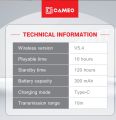 Cameo Play100 Headphone | Wireless Stereo Sound | Double Dark Noise Reduction | 90 Degree Rotate | Foldable Design | 10HRs Play Time | Stand Time 120HRs| V5.4 | Type-C Charging. 