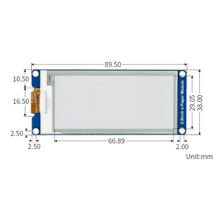 OUMERY%202X%202.9%20Inch%20E-Ink%20Display%20Local%20Refresh%20296X128%20Resolution%20SPI%20Communication%20Interface%20for%204%20-%20Image%202