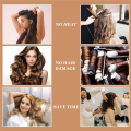 No Heat Hair Curler Overnight No Heat Curls Blowout Rod Headband for All Hair Types+Hook No Heat Curling to Sleep Coffe 3Piece. 