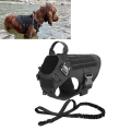 Tactical Harness and Leash Set Leash Outdoor German Shepherd Large Dogs Training Vest Pet Harnesses. 