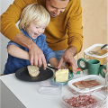 JAERBEE Meat Fridge Storage Containers Container with Lid for Meat Fridge Storage Box Suitable for Storing Bacon B. 