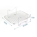 Air Fryer Grill Air Fryer Rack Double Boiler for Foodi Grill Stainless Steel for Home Kitchen Oven Cooker Accessories. 