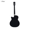 Mantra Karma Black Acoustic Guitar [Non EQ] With Bag, Pick, String, Strap And Capo. 