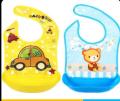 EVA Baby Waterproof Bib Animal Print With Pocket Clean Wipe Saliva Feeding Apron. 