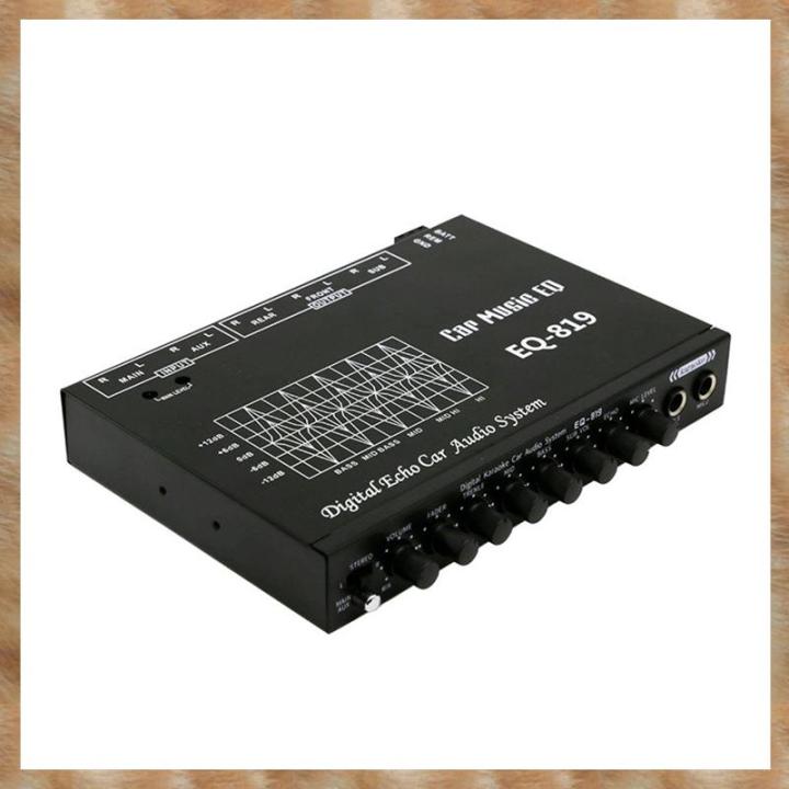 EQ-819 Multifunctional Car Audio EQ Tuning Crossover Amplifier Parametric Equalizer Car Audio Equalizer