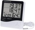 Humidity Clock HTC-2 Digital LCD CF Temperature Humidity Meter Outdoor Thermometer Hygrometer Clock with 1m External Pro. 