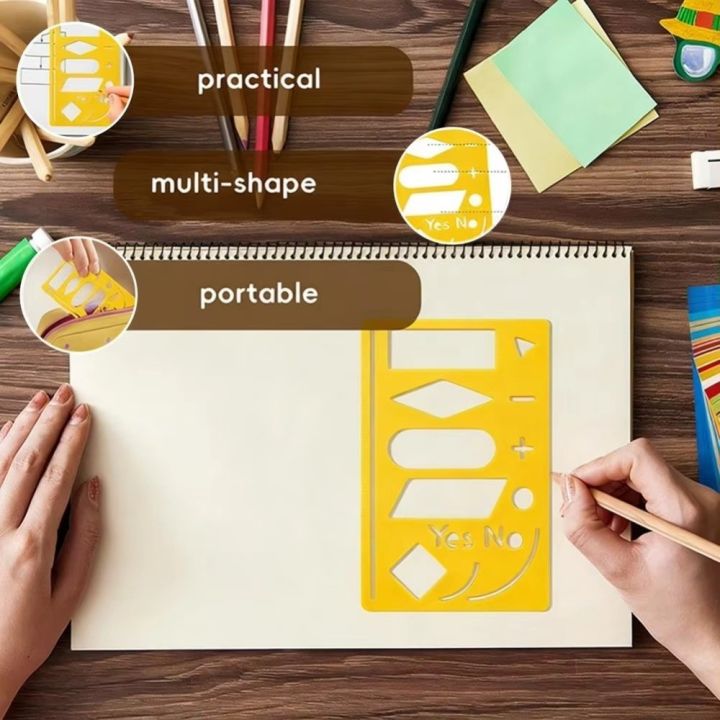 New Multifunctional Template Drawing Ruler Portable Drawing Tool Dot ...