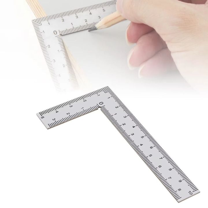 Small Square Ruler Sizes Office Accessories Stainless Steel L Square Ruler Double-Sided High ...
