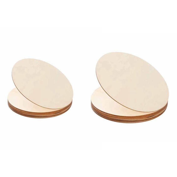 NAMUNY 20PCS Natural Wood Pieces Slice Round Unfinished Wooden Discs for Crafts Centerpieces DIY Ornaments 4Inch & 5.9Inch