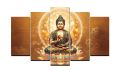 Buddha Meditation Wall Art – Spiritual & Peaceful Home Decor (5-Pcs set). 