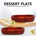 NAMUNY Wooden Dried Fruit Dish Solid Wood Tableware Food Serving Tray Desserts Snack Dishes Household Plate Kitchen Dinnerware Supply. 