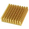 Gold Tone Aluminium 40mmx40mmx11mm Heatsink Cooling Cooler Fin for CPU. 