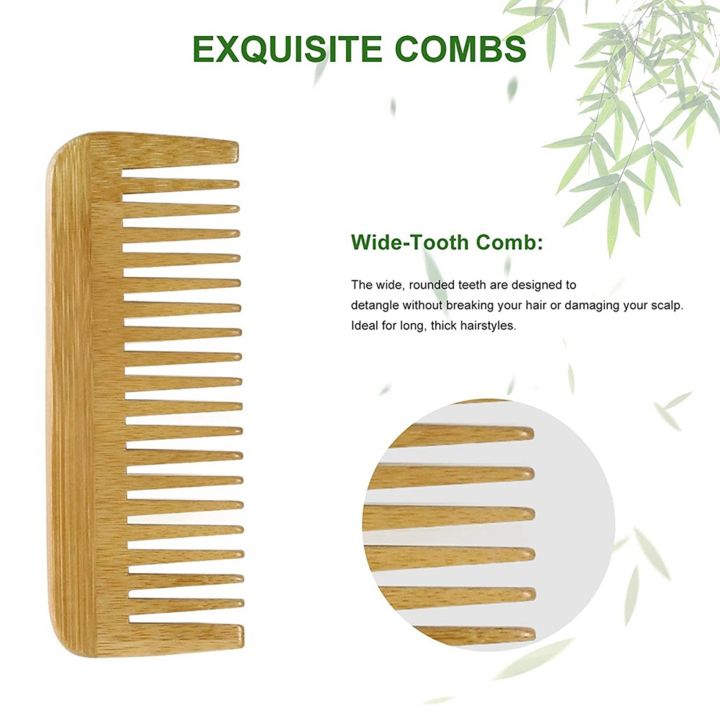 2X%20Thick%20Solid%20Wood%20Comb%20Wide%20Tooth%20Comb%20Portable%20Styling%20Massage%20Anti-Static%20Hair%20Comb%20Handleless%20Hairdressing%20Comb%20-%20Image%203