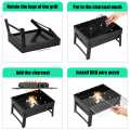 Chrome Plated Portable Outdoor Steel Collapsible Barbeque Grill. 