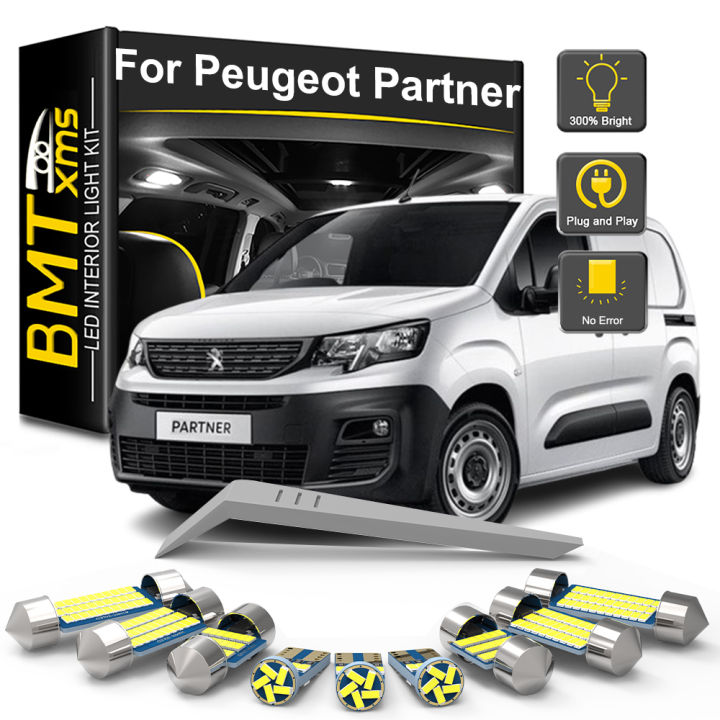 BMTxms LED Interior Light Bulb Accessories For Peugeot Partner MK1 MK2 MK3 1996-2017 2018 2019 2020 2021 2022 Car Indoor Lamp