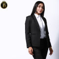 Boss Lady Single Button Classic Black Formal Blazer For Women. 