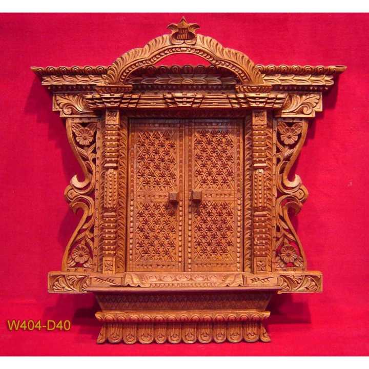 Wooden Brown Kumari  Door Window 16inch by 14inch Aakhi Jhayal