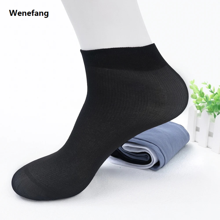 Wenefang%2020Pcs%20Breathable%20Long%20Socks%20Bamboo%20Fiber%20Socks%20Summer%20Thin%20Stripe%20Men%20Silk%20Sports%20Socks%20Antibacterial%20Black%20Business%20Men%20Sox%20-%20Image%204