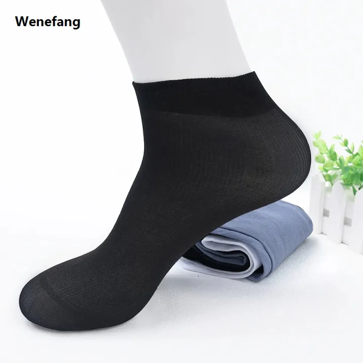 Wenefang%2020Pcs%20Breathable%20Long%20Socks%20Bamboo%20Fiber%20Socks%20Summer%20Thin%20Stripe%20Men%20Silk%20Sports%20Socks%20Antibacterial%20Black%20Business%20Men%20Sox%20-%20Image%204