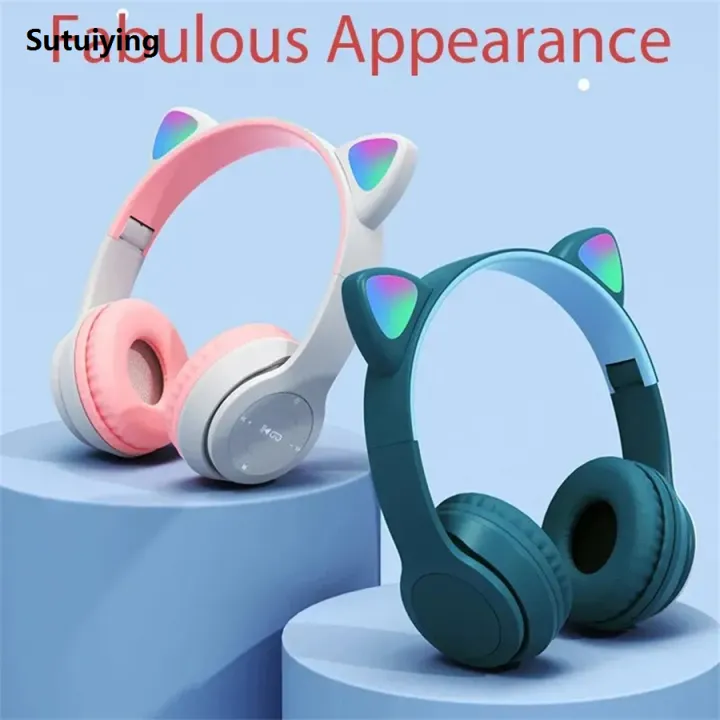 Sutuiying%20P47M%20Wireless%20Bluetooth%20Headset%20Gamer%20Cat%20LED%20Light%20Waterproof%20Noise%20Original%20Cancelling%20Earbuds%20Wireless%20Headphones%20Bluetooth%20Earphones%20-%20Image%204