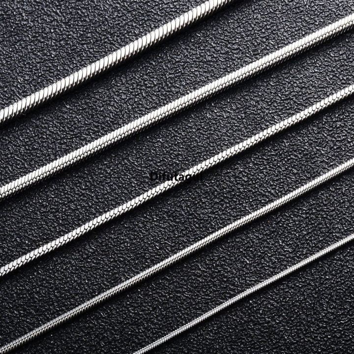 Difutagui%200.9/1.2/1.5/2/2.4mm%20Stainless%20Steel%20Square%20Snake%20Chain%20Special%20Necklace%20Silver%20Color%20For%20Men%20Women's%20Fashion%20Jewelry%20-%20Image%205