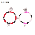 DISICHEN Portable 2Pcs/Set Gothic Spider Animal Beaded Bracelet Creative Heart Magnetic Matching Couple Bracelets For Women Men Y2K Jewelry. 