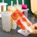 Summer 4-Link Ice Cream Molds DIY Reusable Homemade Popsicles Mold Tools Household Gadgets with Cover Ice Cream Tools. 