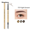 Wenefang Small Gold Bar Eyebrow Pencil Waterproof and Sweatproof Non-decolorizing Lasting Ultra-fine Core Female Gray Brown. 
