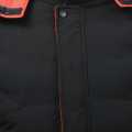 Black Polyester Full Sleeve Front Pocket Design Puffer Jacket For Men. 