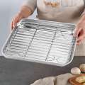 9 Inch Toaster Oven Tray and Rack Set, Small Stainless Steel Baking Pan with Cooling Rack,Dishwasher Safe Baking Sheet. 
