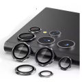 For Samsung Galaxy S23 Ultra Camera Lens Protector - Individual Metal Ring Lens Cover - Black. 