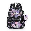 Kuromi Cinnamoroll Backpack With Coin Purse, Hello Kitty Cartoon Schoolbag, Girl Casual Travel Commute Knapsack For Daily Use. 