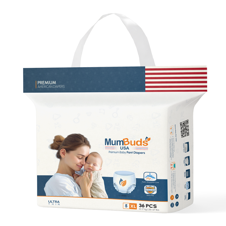 MumBuds%20USA%20ZIPLOCK%20Pant%20Style%20Diapers%205XL%20(12%E2%80%9317%20kg)%2036%20Pcs%20%7C%20Ultra%20Thin,%20Soft%20&%20Breathable%20Baby%20Diapers%20-%20Image%202