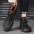 DEKABR New Comfortable Autumn Winter Plush Ankle Boots Casual Mens Shoes Warm Plush Hight Quality Hide Plus Size 48. 