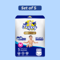 Baba's Nappy Baby Pull Up Diaper Small Pack, Medium Pack of 5 pcs (Set of 5). 