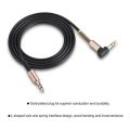1 Meter 3.5mm L-Shaped Spring AUX Cable Male to Male For Headphones Or Car Stereo. 