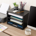 Ressence Simple File Organizer Office Desk File Cabinet Wooden For Clean Workspace With Adjustable Partitions Black. 