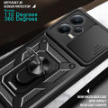 Vantime for Xiaomi Redmi Note 12 5G Case Stand Slide Lens Cover Shockproof Hard Phone Back Casing. 