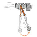 Petzl Trac Guide Pulley Zip Wire Trolley Ziplin Pulleys Zipline Trolley for Adventure Parks. 