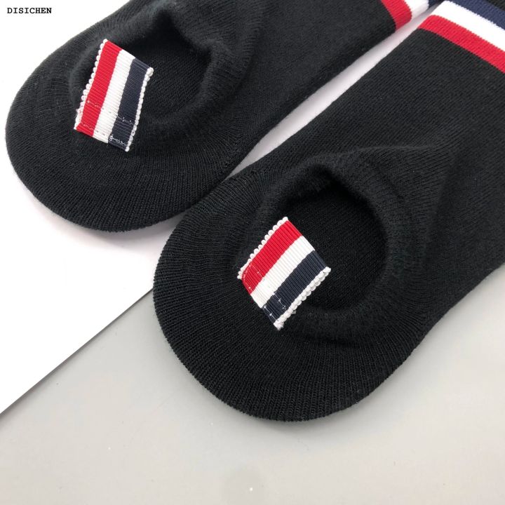 DISICHEN%20Fifty%20percent%20discount%20TB%20Men's%20Socks%20Breathable%20Fashion%20Luxury%20Brand%20Short%20Casual%20Summer%20Cotton%20Sports%20Cotton%20Socks%20Ankle%20Harajuku%20Grey%20Socks%201/6%20Pair%20-%20Image%205