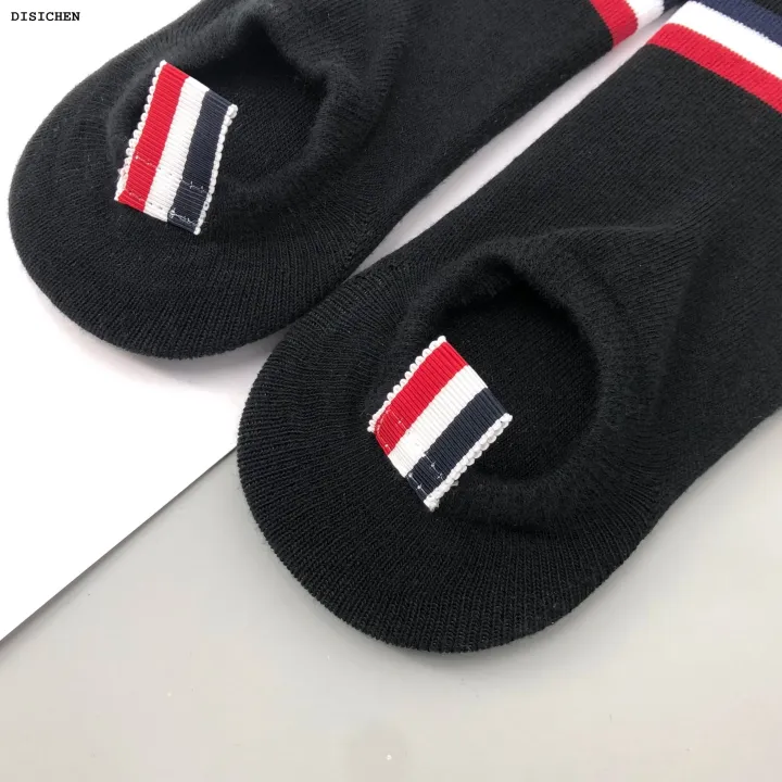 DISICHEN%20Fifty%20percent%20discount%20TB%20Men's%20Socks%20Breathable%20Fashion%20Luxury%20Brand%20Short%20Casual%20Summer%20Cotton%20Sports%20Cotton%20Socks%20Ankle%20Harajuku%20Grey%20Socks%201/6%20Pair%20-%20Image%205