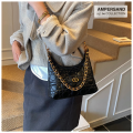 AMPERSAND 25 | 60  | Glossy Premium PU Leather Ladies Handbag | Shoulder Bag For Girls | Crossbody Bag For Women | Chain Handle Fashion Bag | Check Design Hand Bag For Women 2160. 