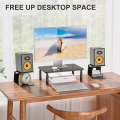 (GREH) Desktop Speaker Stands, 2 Pair, Studio Monitor Riser with Vibration Dampening Pad and 5° Tilt Design Improve. 